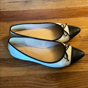 Jcrew leather cap toe flats